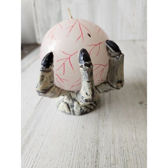 Vintage skeleton eyeball wax candle Halloween prop decor - Picture 4 of 10